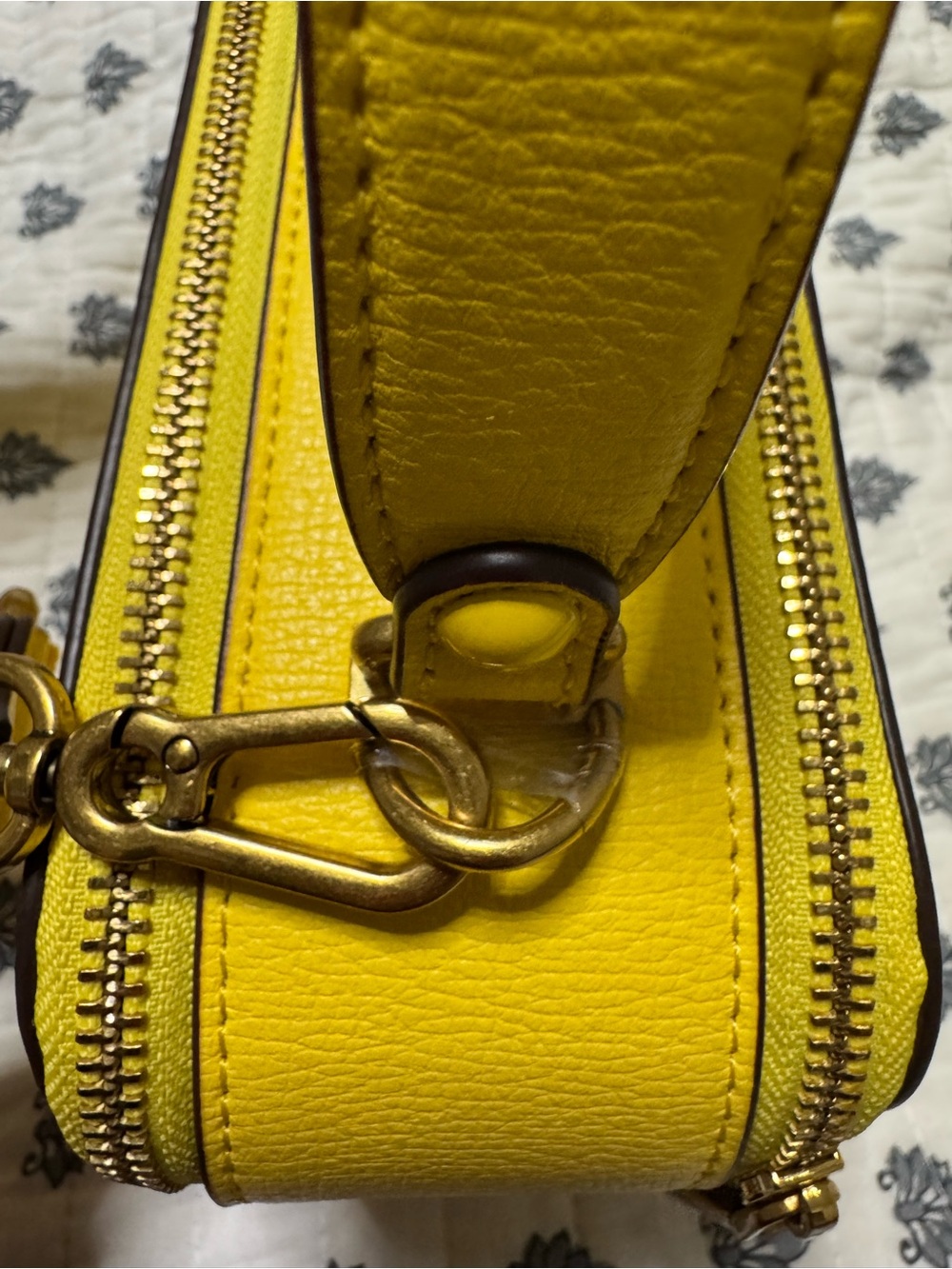 Karl Lagerfeld Yellow Stud-Embellished Crossbody Bag with Logo Plaque - Picture 15 of 16